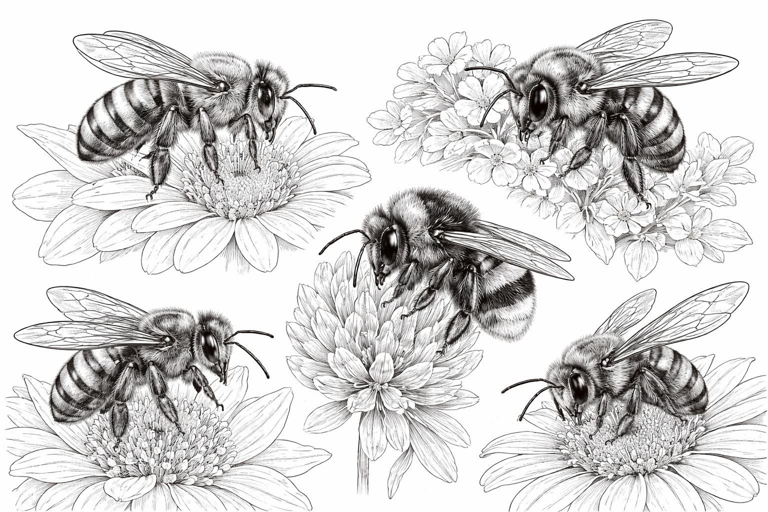 découvrez notre collection d'abeilles à colorier, avec des dessins uniques représentant différentes espèces. amusez-vous tout en apprenant sur la biodiversité des abeilles.