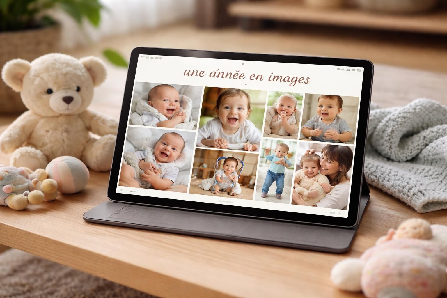 créez un album photo unique de la première année de votre bébé avec votre tablette samsung galaxy. immortalisez chaque moment précieux en images facilement et rapidement.