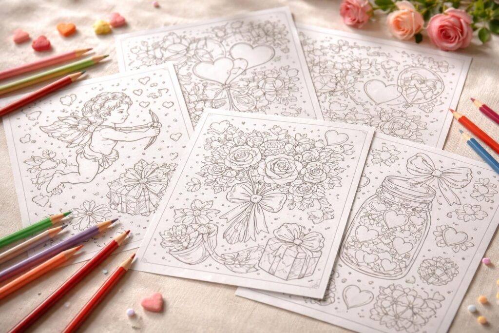 découvrez nos modèles gratuits de coloriage pour la saint-valentin, à télécharger immédiatement pour petits et grands. une activité créative et romantique à partager !
