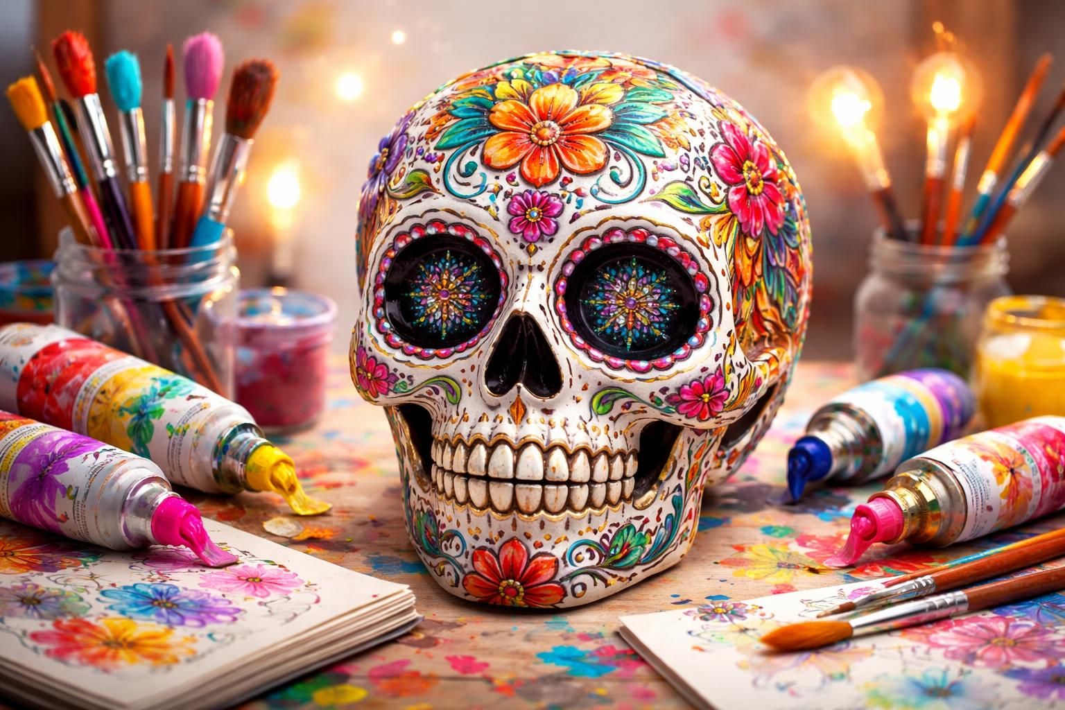 découvrez comment le coloriage d'une tête de mort mexicaine peut stimuler votre créativité et éveiller votre imagination grâce à cette activité artistique riche en couleurs et en symboles.