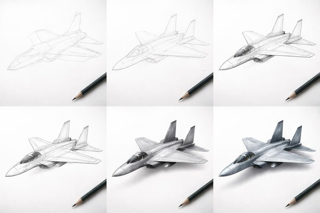 apprenez à dessiner un avion facilement grâce à notre guide étape par étape, idéal pour débutants et amateurs de dessin.