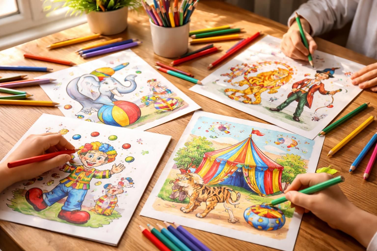 explorez une sélection captivante de coloriages sur le thème du cirque, conçue pour stimuler la créativité et l'imagination des enfants tout en favorisant leur apprentissage ludique.
