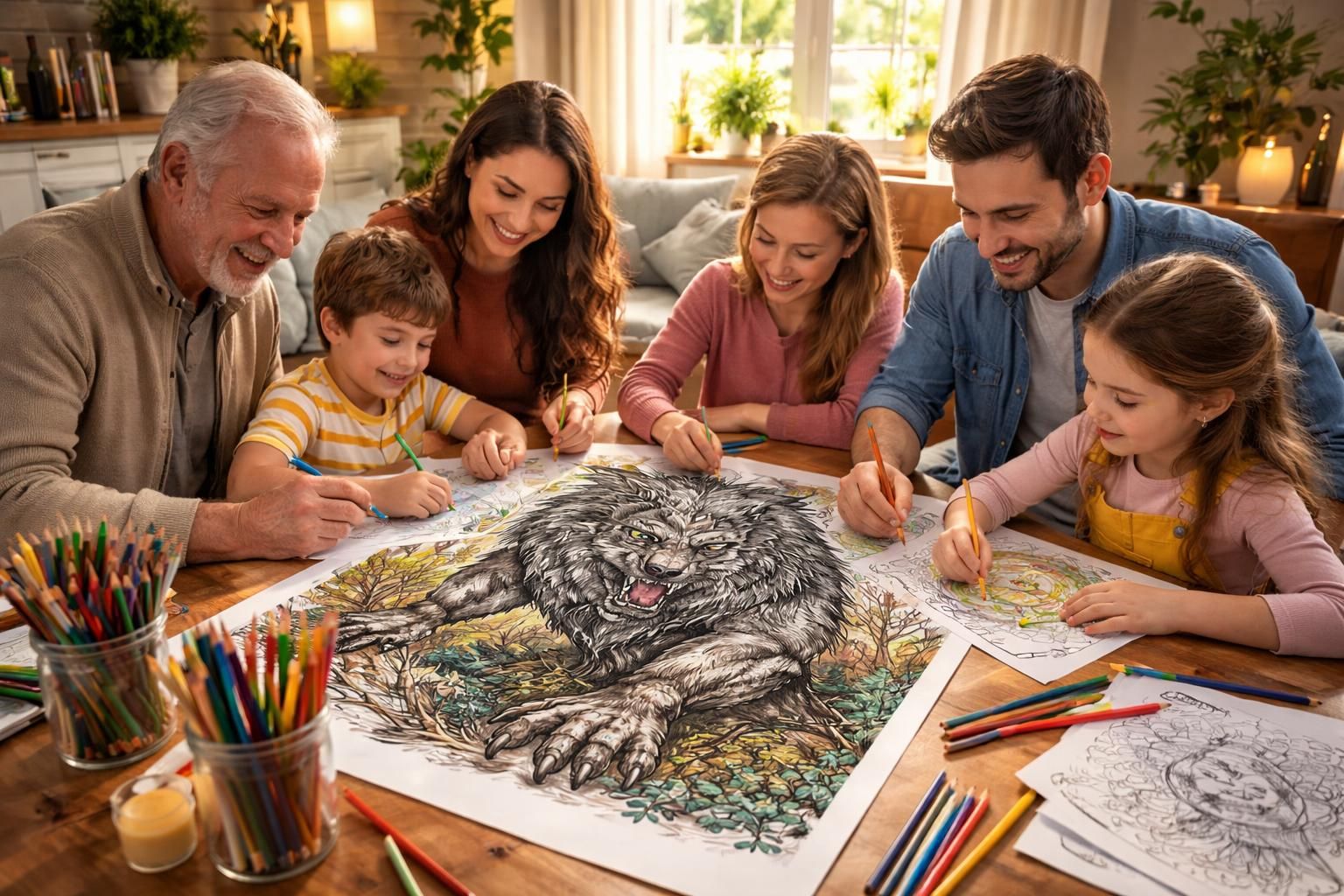 découvrez le coloriage du loup-garou, une activité ludique et captivante idéale pour divertir toute la famille et stimuler la créativité des enfants.